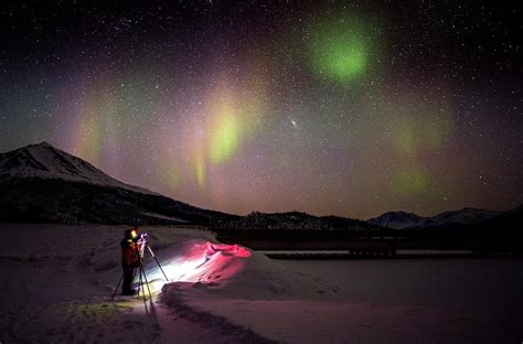 Aurora Borealis And Photographer Photograph By Chris Madeley Pixels