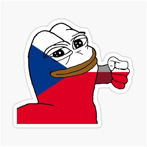 Punching Pepe Czech Republic Sticker By Meme Magician Redbubble