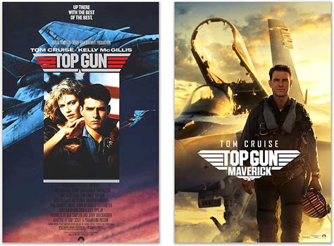 Bigwigprints Top Gun Maverick And Top Gun 1986 Movie Poster