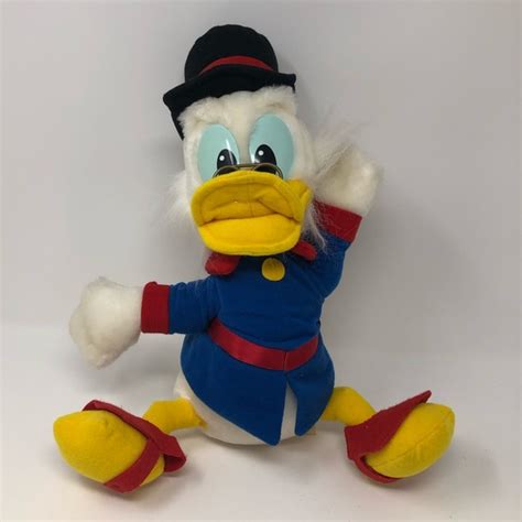 Disney Toys Walt Disney Scrooge Mcduck Plush Vintage White Blue