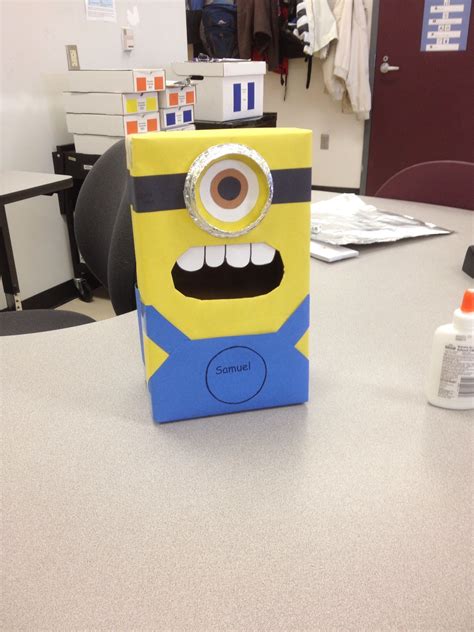 Samuels Minion Valentine Box Valentine Crafts For Kids Minion