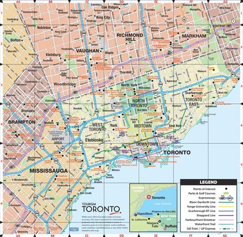 Toronto Map Map Of Toronto City Canada