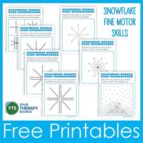 Snowflake Fine Motor Activities Your Therapy Source
