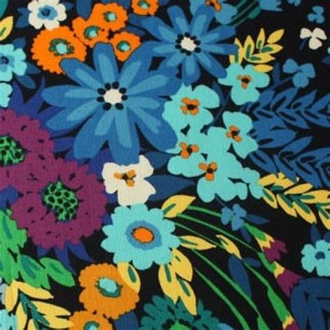 Vera Bradley Fabric Remnant 100 Cotton Midnight Blues 1 Yard Fabric