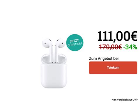 4.5 out of 5 stars based on 562 product ratings(562). Apple AirPods 2: Jetzt mit 33 Prozent Ersparnis bei ...