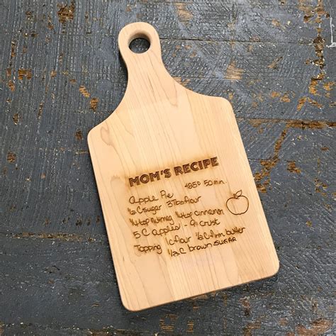 Custom Engraved Wood Recipe Cutting Board Thedepotlakeviewohio