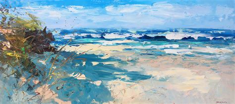 Beach Painting On Canvas Original Art Ocean Painting Modern Art