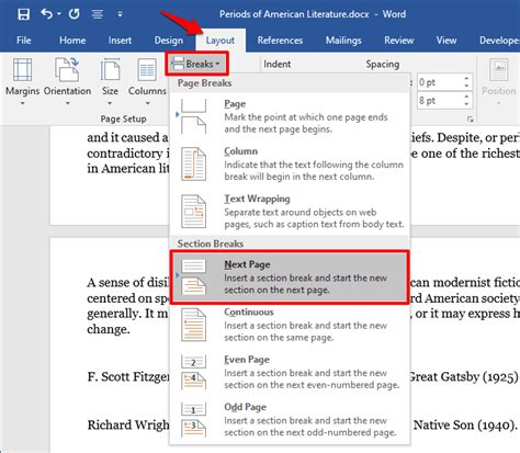Microsoft Word 2019 How To Insert Page Breaks Lopgem