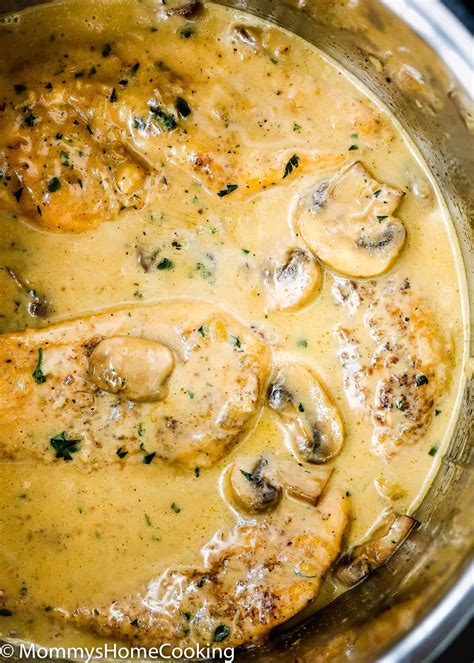 With a perfectly seasoned outer crust topped with a luscious gravy, this restaurant quality meal is ready in under an hour! Easy Instant Pot Chicken Marsala - Mommy's Home Cooking