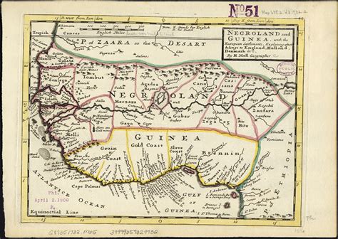 Description :bowen's map of west africa from the canary islands to congo. File:Negroland and Guinea, with the European settlements ...