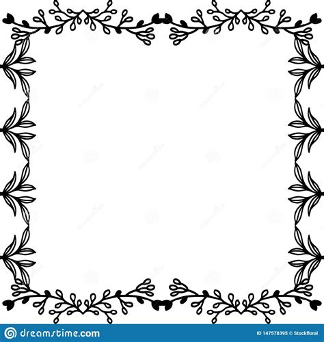 Vector Illustration Drawing Flower Frame With Elegant Style Stock Vector Illustration Of