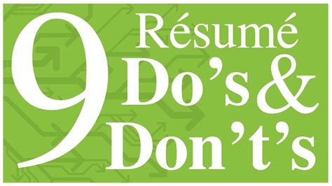 Buy Resume For Writing Do And Don Ts The Dos And Donts To Writing A Rockin Resume