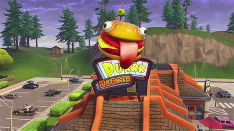 A fast food franchise featured in fortnite that specializes in hamburgers. Fortnite Durr Burger IRL: Where Did the Real World Fortnite Item Land? - GameRevolution