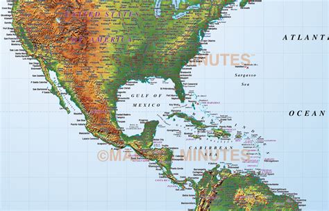 North America Strong Relief Map In Illustrator Cs Format