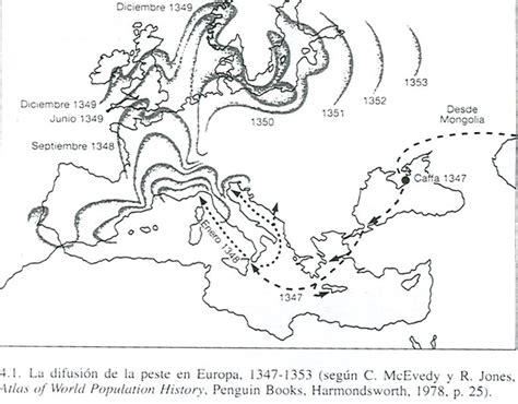 La Difusión De La Peste Negra En Europa 1347 1353 Historia Magistra