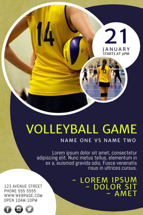 Volleyball Flyer Template Postermywall