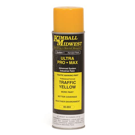 Traffic Yellow Traffic Water Based Marking Paint 20 Oz Can Kimball