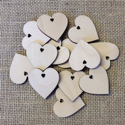 Wooden Hearts Craft Embellishments Wedding Favours Keyring Etsy Uk In
