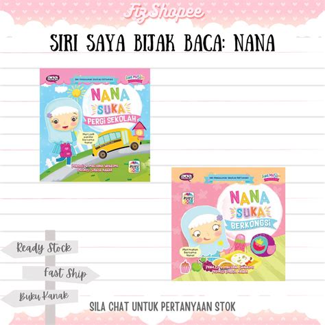 Buku Kanak Kanak Nana Suka Pergi Sekolah Berkongsi Shopee Malaysia