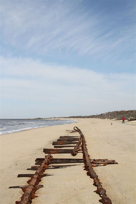 Railroad Tracks Uncovered On Beach Blog