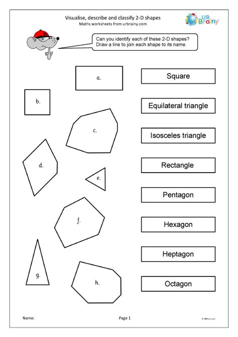Visualise Describe And Classify 2d Shapes Geometry Shape Maths Worksheets For Year 4 Age 8