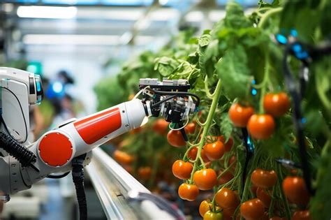Premium Ai Image Smart Robotic In Agriculture Futuristic Concept
