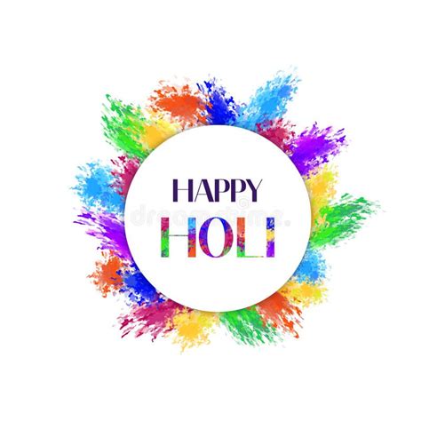 Happy Holi Card Traditional Festival Of Colors In Indian Culture Stock