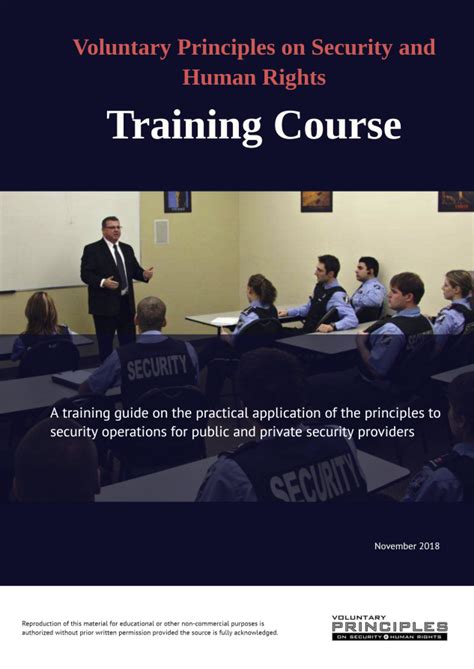 Voluntary Principles On Security And Human Rights Training Course