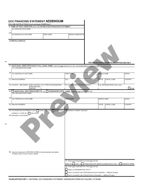 Nassau New York Ucc Financing Statement Addendum Ucc Financing