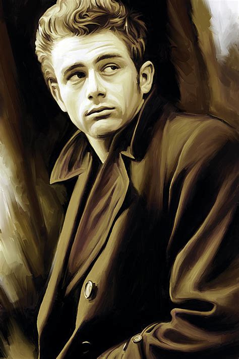 James dean starred in the film adaptation of the john steinbeck novel east of eden, for which he received a posthumous oscar nomination. James Dean Artwork Painting by Sheraz A