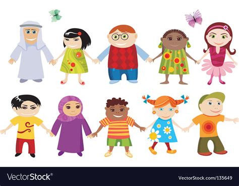 Multi Cultural Children Royalty Free Vector Image