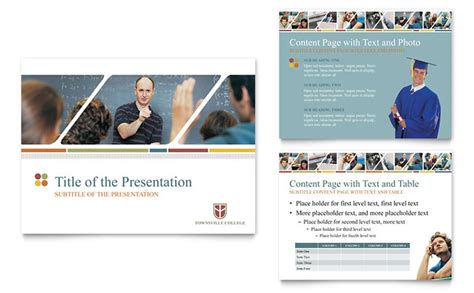College And University Powerpoint Presentation Template Design