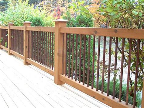 Made of quality western red cedar and black aluminum balusters, your new stylish railing will be the talk of the neighborhood. Deck System | Wood deck railing, Cedar deck, Deck railings