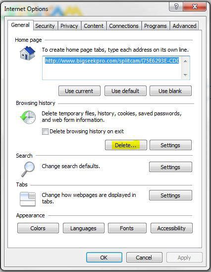 How To Delete Temporary Internet Files In Windows 7