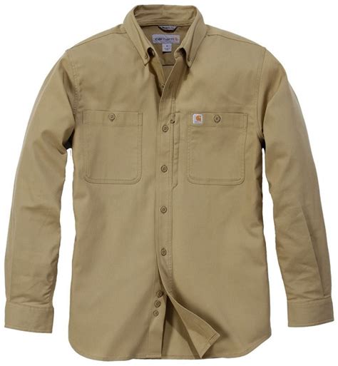 Carhartt Rugged Professional Long Sleeve Work Shirt Dark Khaki 102538