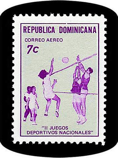1 béisbol · 2 baloncesto · 3 voleibol · 4 atletismo · 5 juegos olímpicos · 6 golf en república dominicana · 7 deportistas dominicanos · 8 ligas nacionales . Sellos Dominicanos: II Juegos Deportivos Nacionales