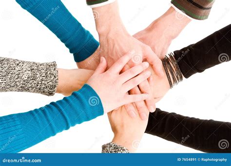 Hands Joined Together Stock Image Image Of Background 7654891