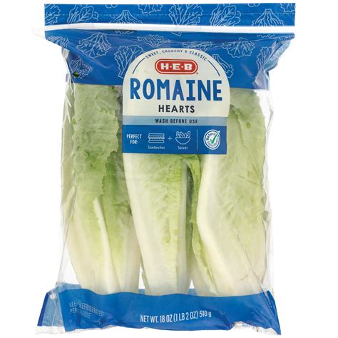 H E B Fresh Romaine Lettuce Hearts Shop Lettuce And Leafy Greens At H E B