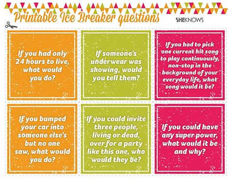 Keep These Printable Conversation Starters In Your Back Pocket To Banish Weird Party Lulls