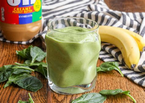 Peanut Butter Banana Spinach Smoothie Barefeet In The Kitchen