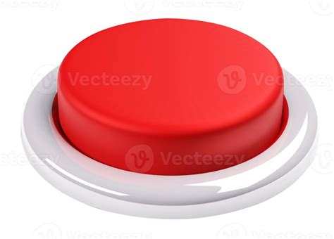 Red Button Isolate Backbround 3d Render 8478197 Png