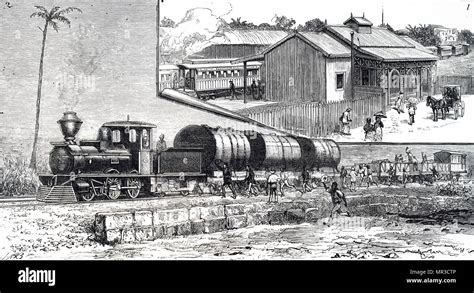 Illustration Depicting How Rail Transportation In Barbados Evolved