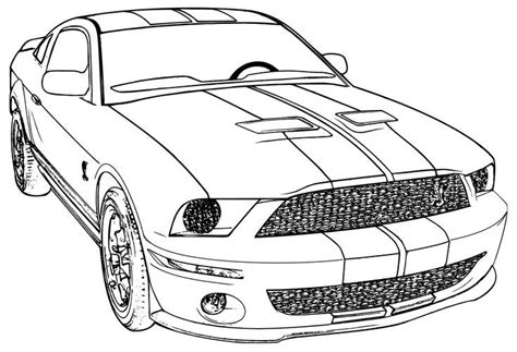 Printable Mustang Car Car Coloring Page Ford Mustang Carros Para