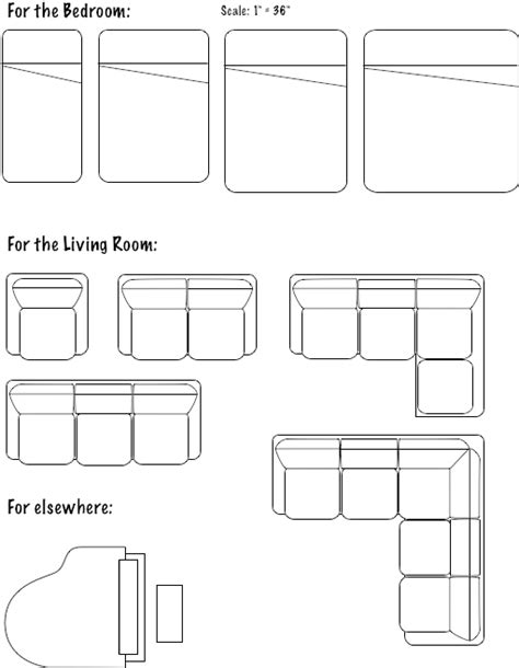 Floor Plan Furniture Symbols With Dimensions