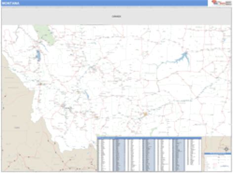 Montana Zip Code Wall Map