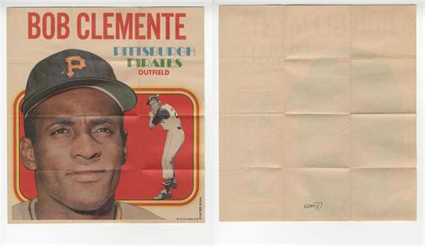 1970 Topps Posters 21 Roberto Clemente Pittsburgh Pirates Baseball