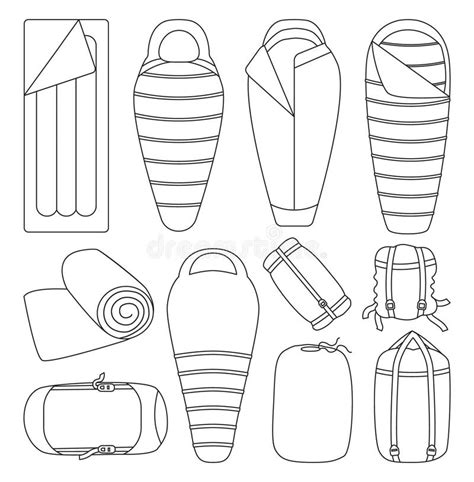 Sleeping Bag Vector Iconcartoon Vector Icon Isolated On White