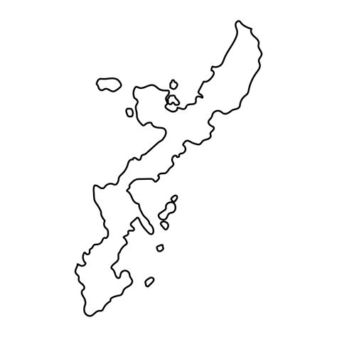 Mapa De La Isla De Okinawa Ilustración Vectorial 11970634 Vector En