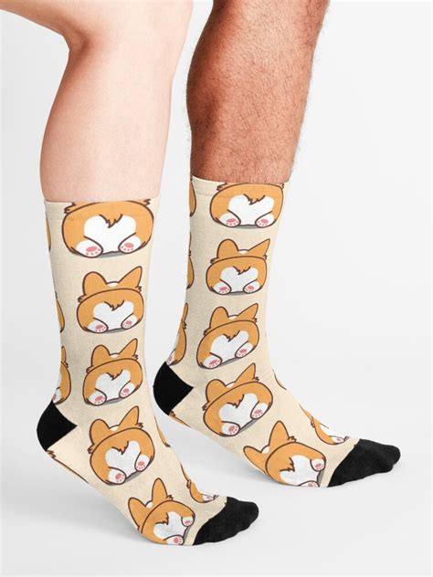 Cute Corgi Butt Socks By Auror Redbubble