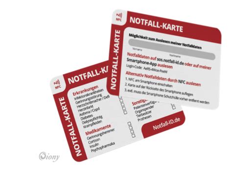 Die notfallkarte mit dem kostenlosen online notfallpass zugang, ist dein unscheinbarer lebensretter: Notfallkarte für die Geldbörse im Scheckkartenformat und ...
